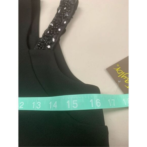 Black Beaded Detail Cocktail Dress - Picture 5 of 8